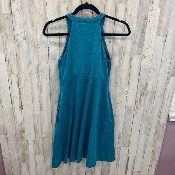 Toad & Co Teal Avalon Tank Stretch Jersey Fit & Flare Sundress Pockets Small - Picture 5 of 10